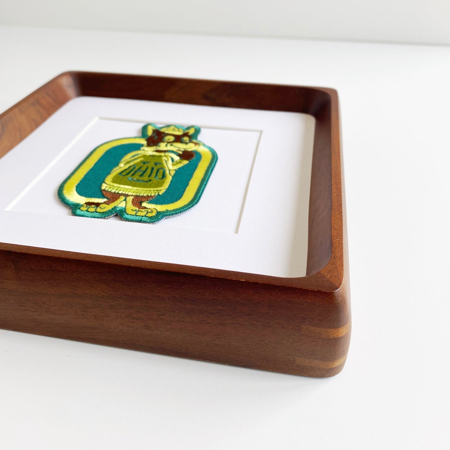framed ohio bobcat vintage patch style one