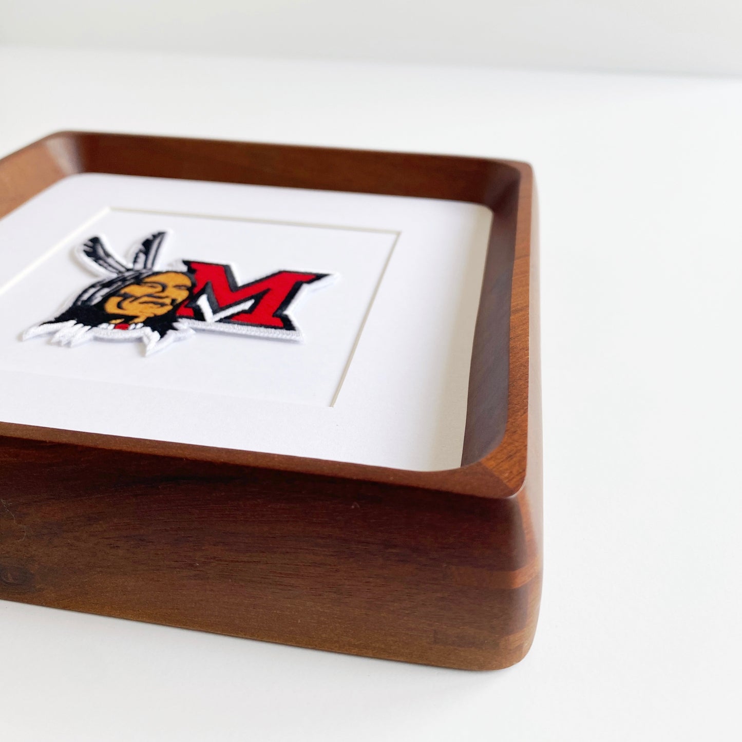 framed miami university redhawks vintage patch