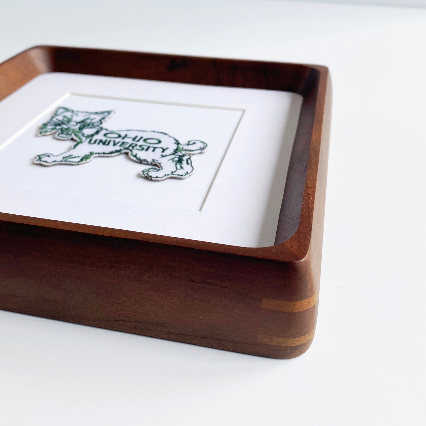 framed ohio bobcat vintage patch style two