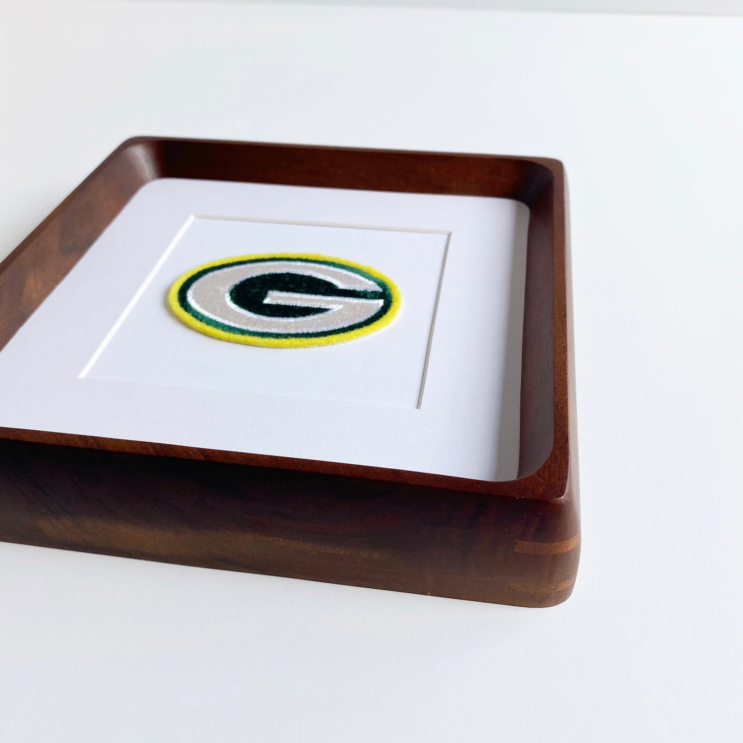 framed greenbay packers vintage patch