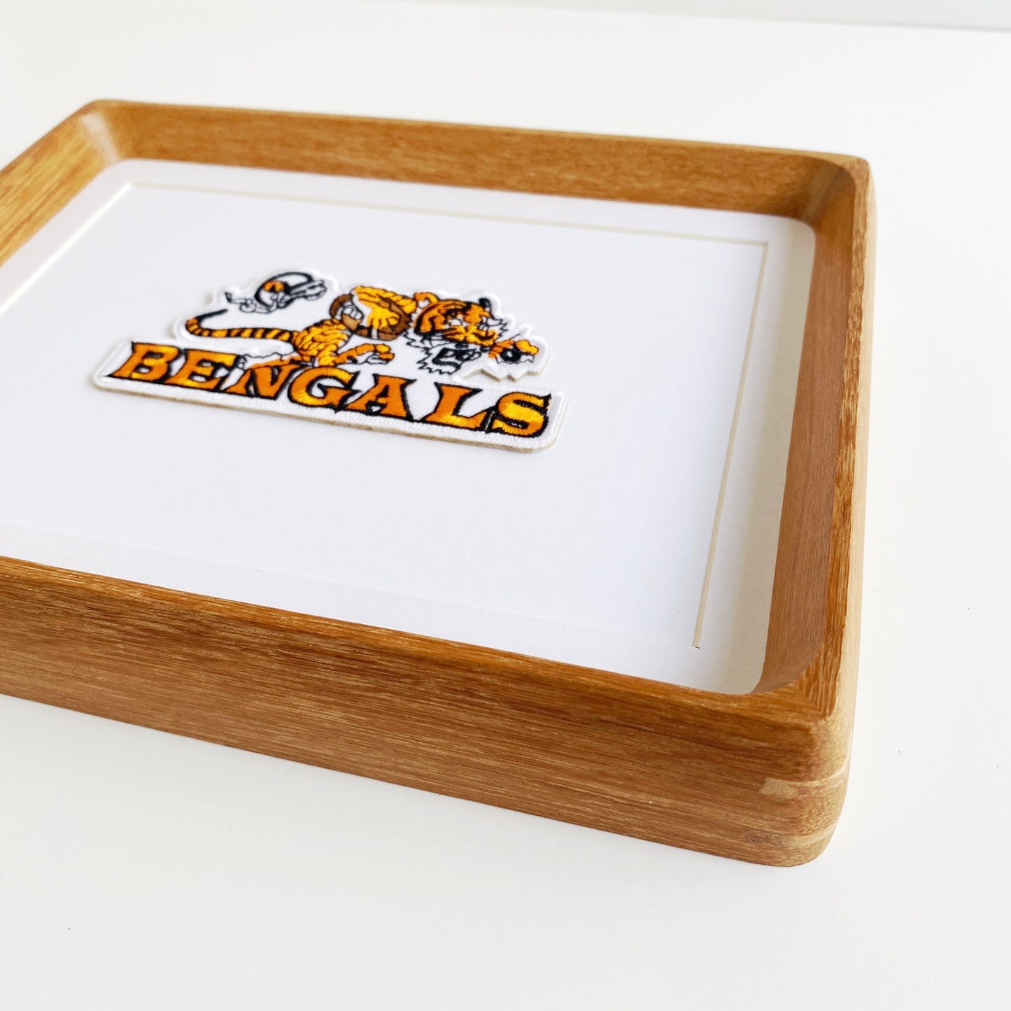 framed cincinnati bengals vintage patch