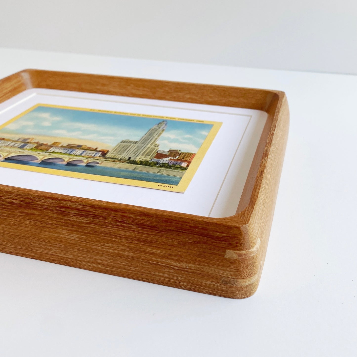 framed columbus ohio lincoln tower vintage postcard