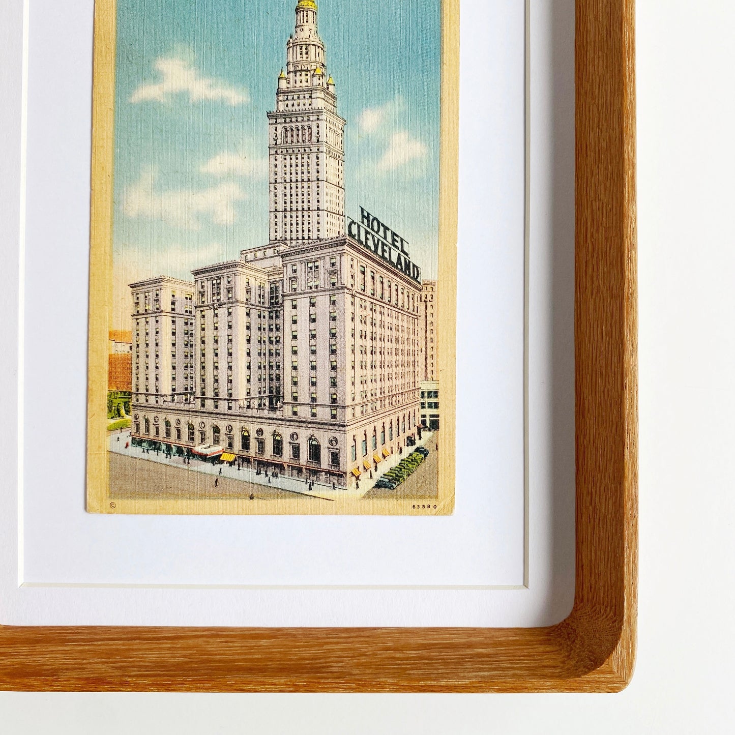 framed cleveland ohio hotel cleveland vintage postcard