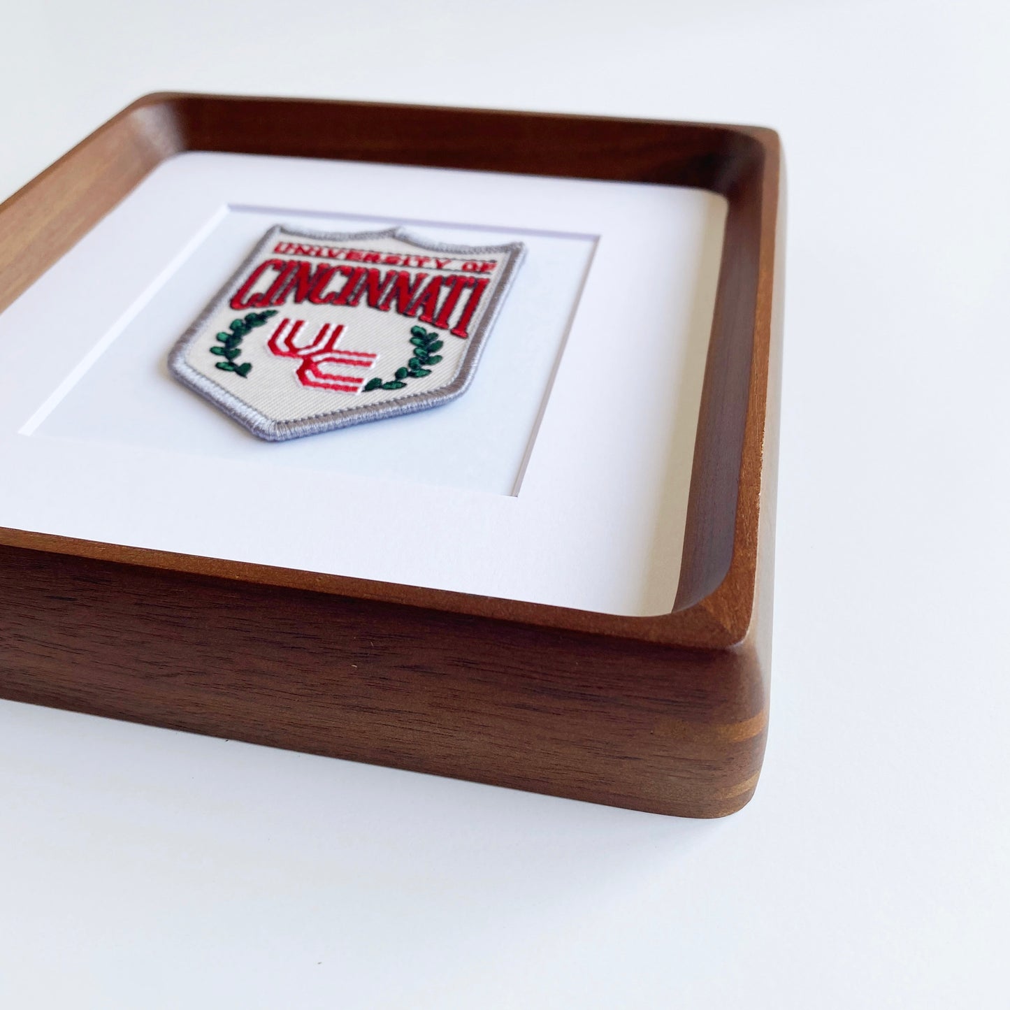 framed university of cincinnati crest vintage patch
