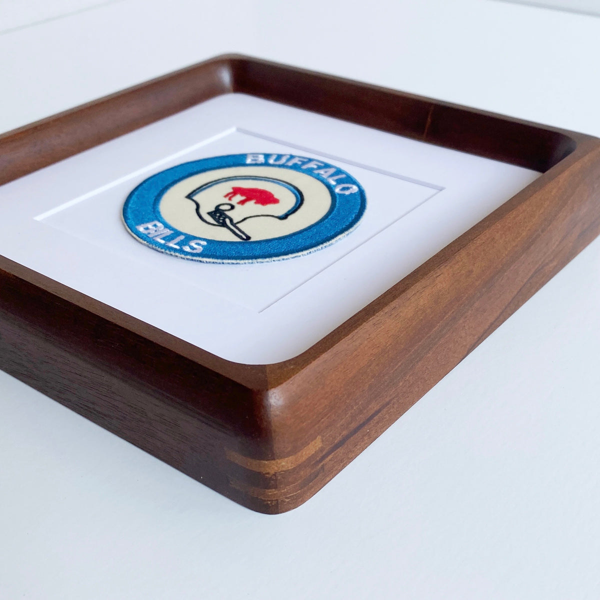 framed buffalo bills vintage patch
