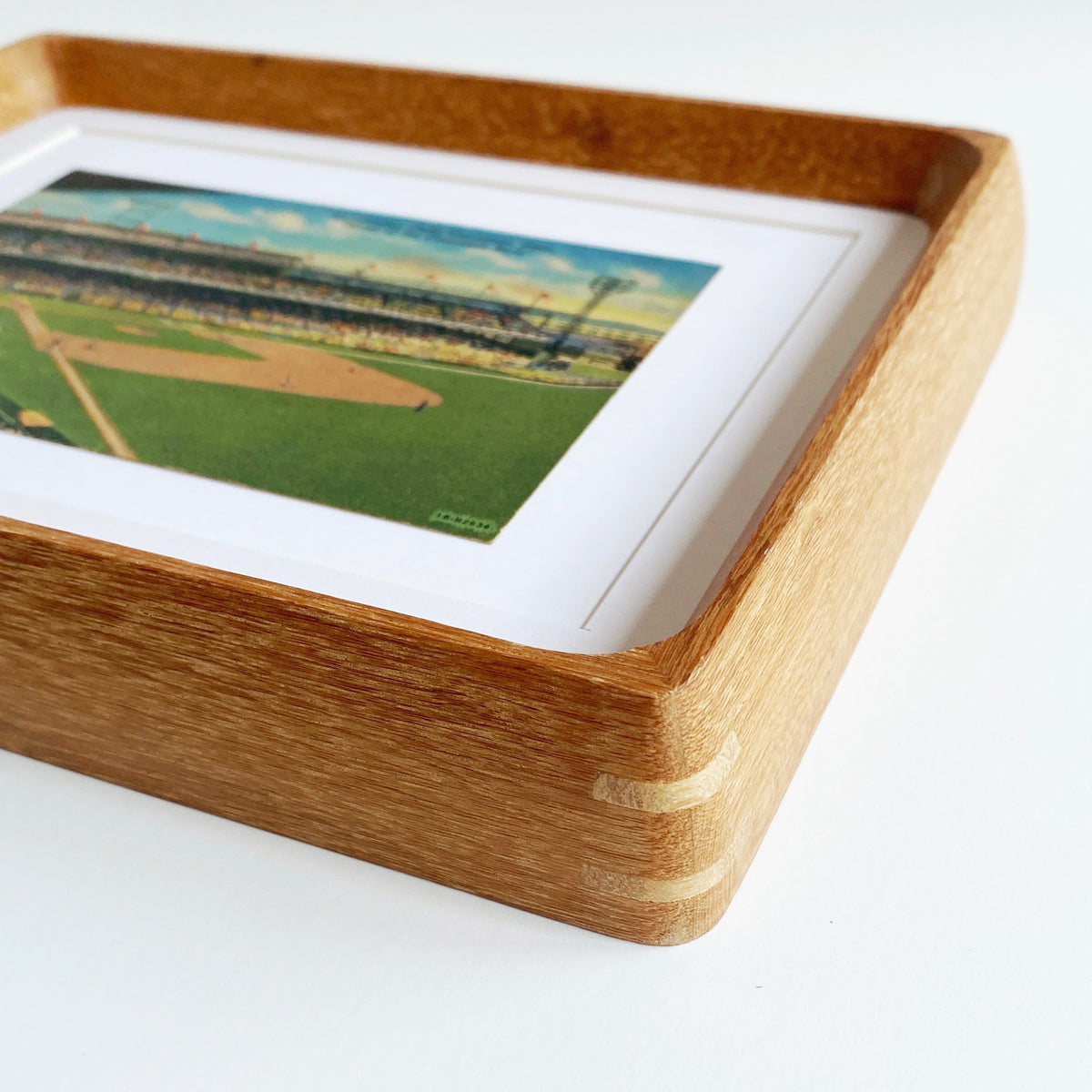 framed cincinnati reds crosley field vintage postcard