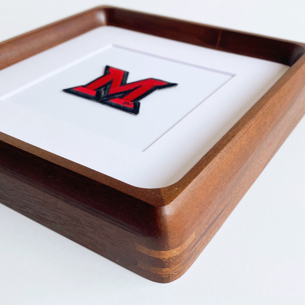 framed miami university vintage patch