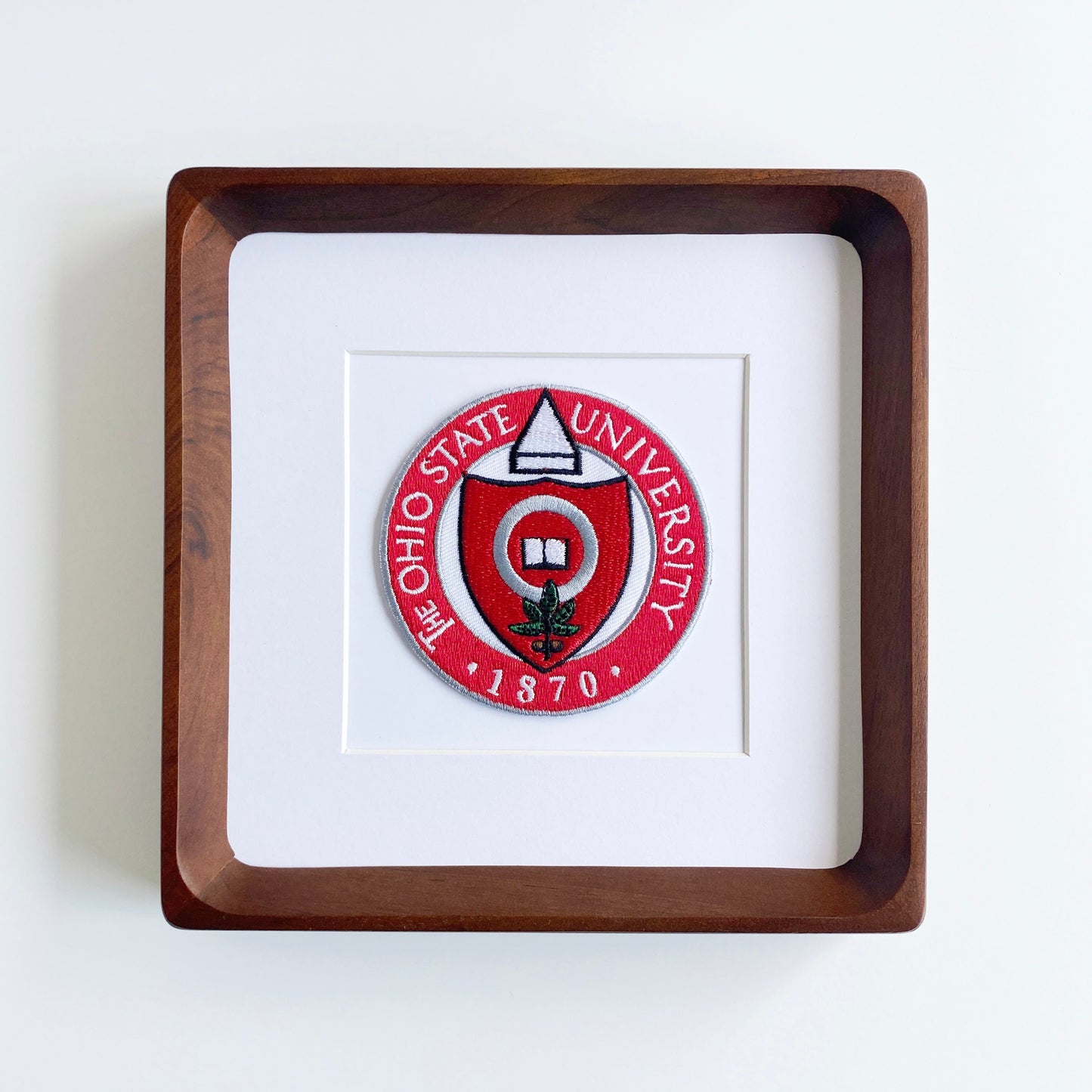 framed ohio state collegiate seal vintage patch