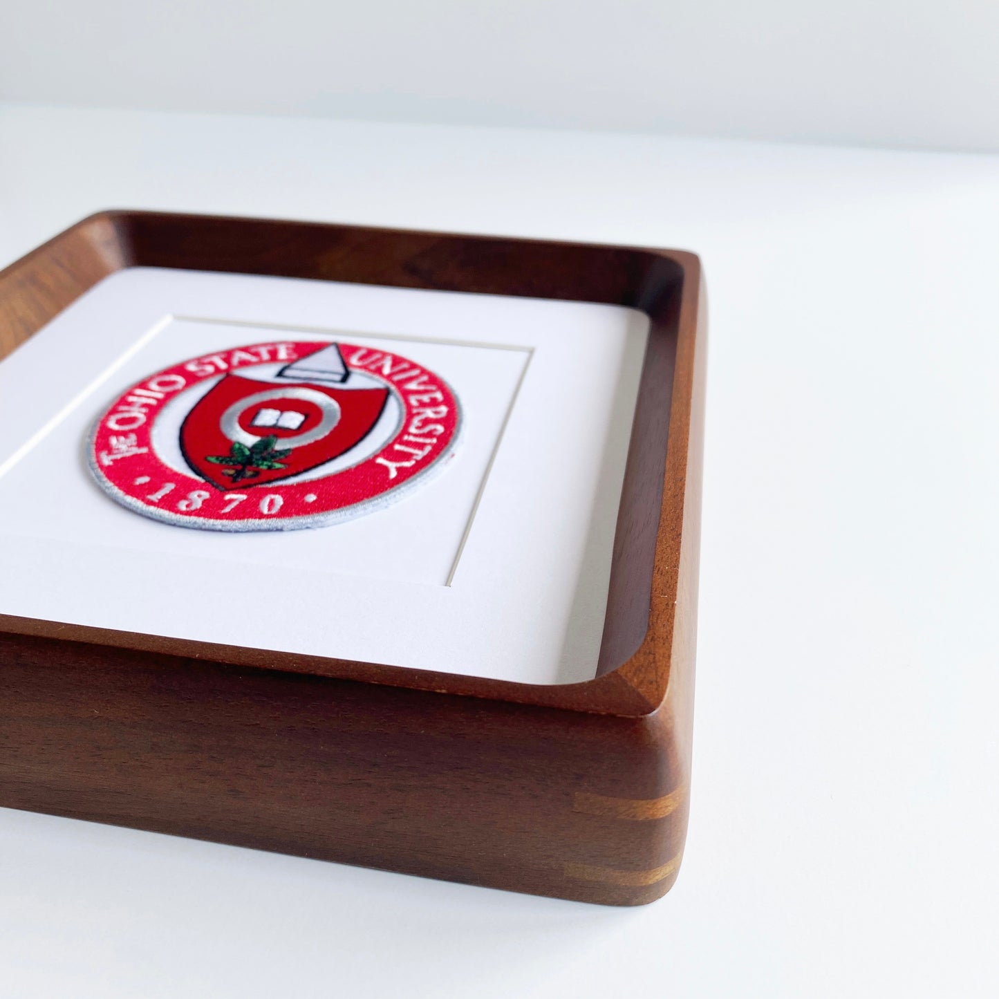 framed ohio state collegiate seal vintage patch