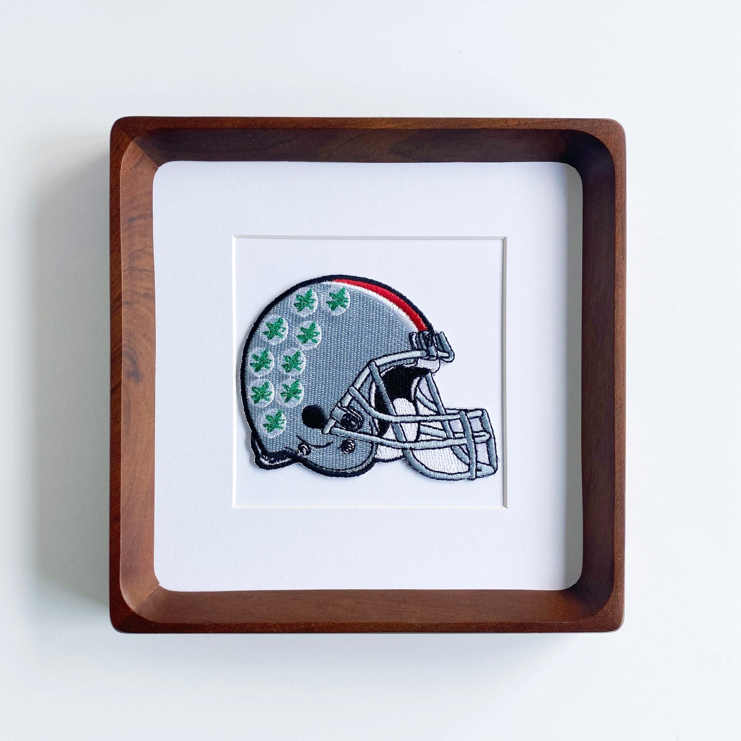 framed ohio state buckeyes helmet vintage patch