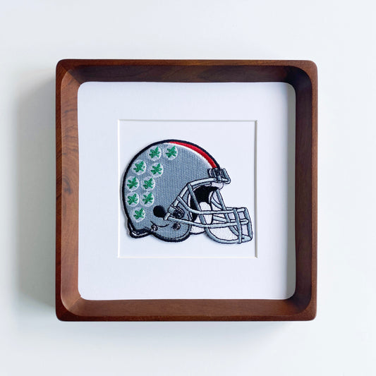 framed ohio state buckeyes helmet vintage patch