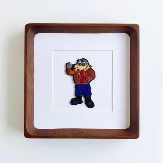 framed university of dayton flyers vintage patch