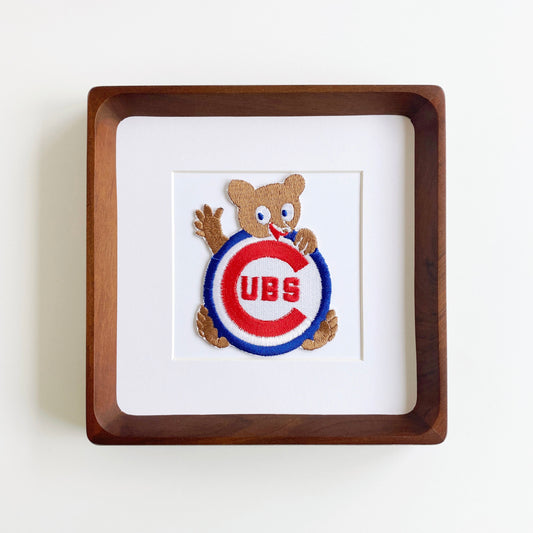 framed chicago cubs vintage patch