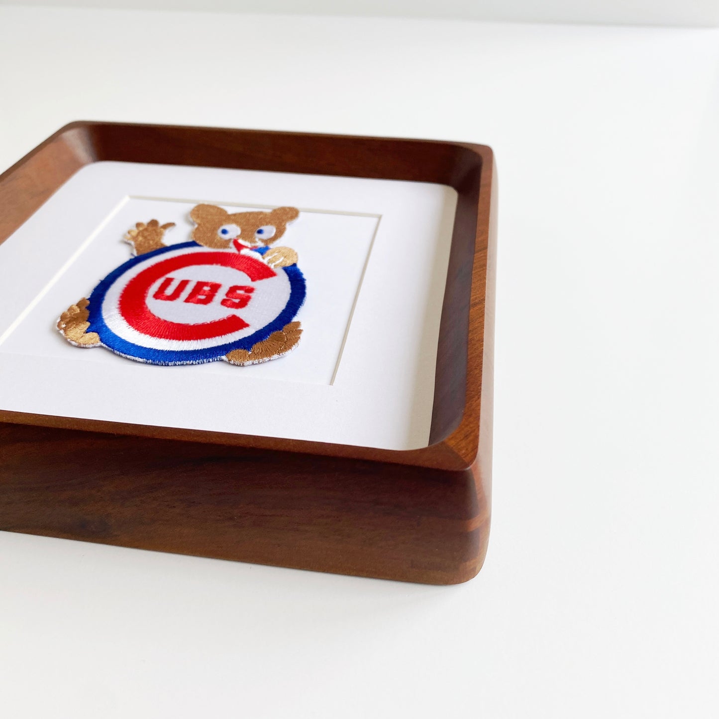 framed chicago cubs vintage patch