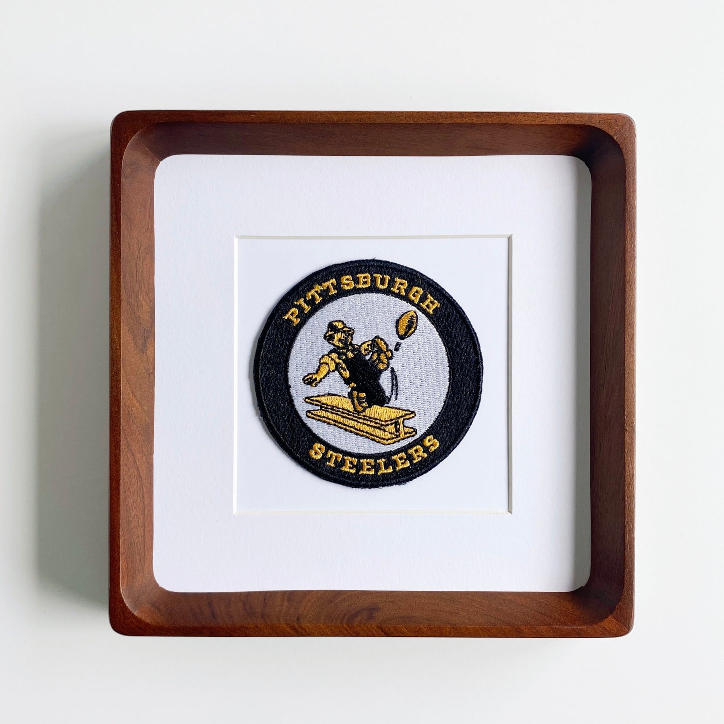 framed pittsburgh steelers vintage patch
