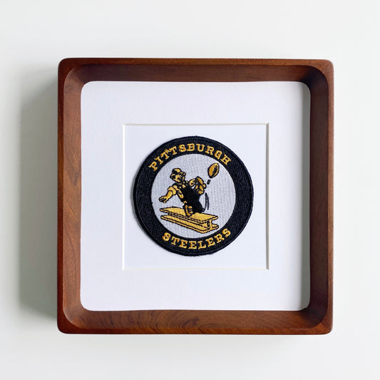framed pittsburgh steelers vintage patch