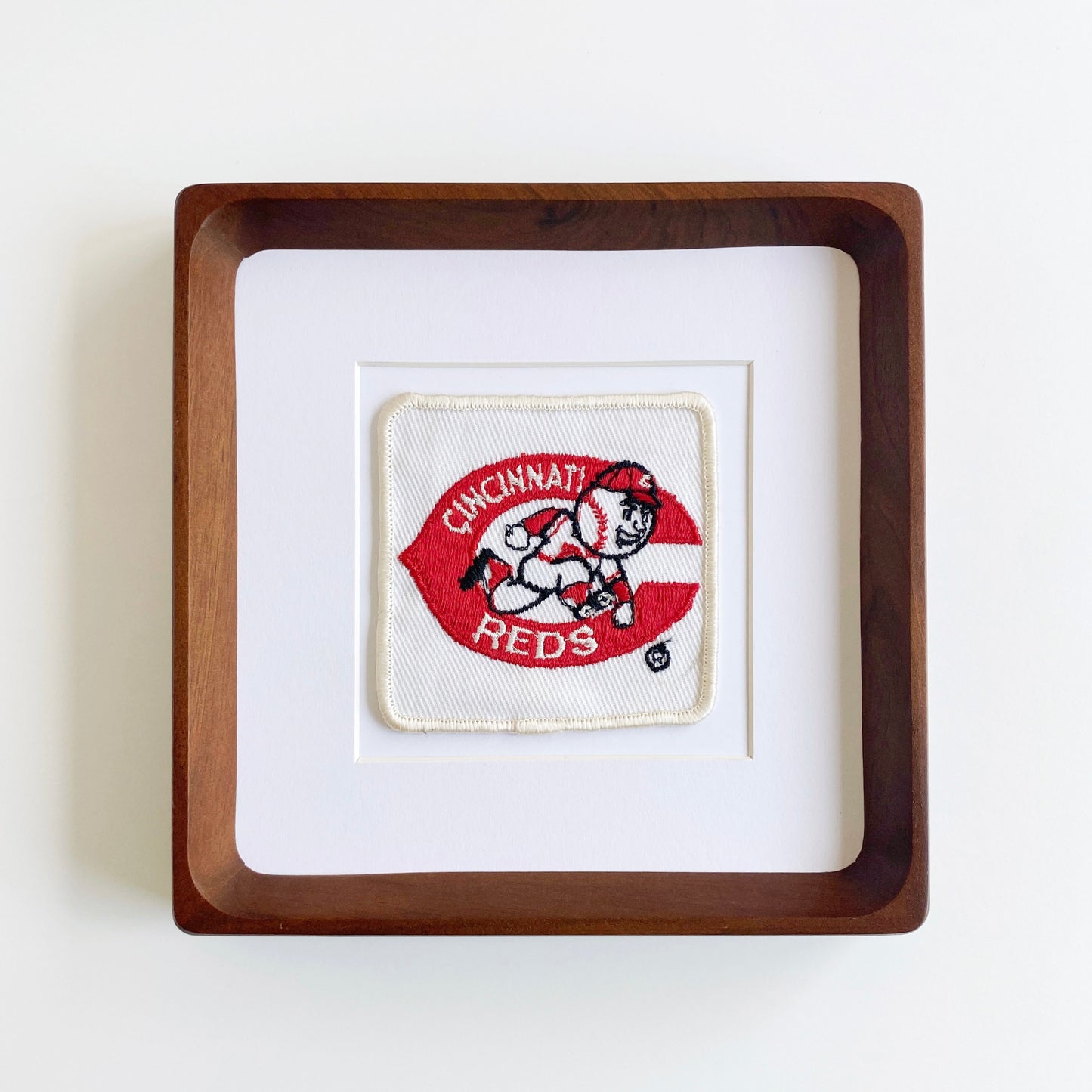 framed cincinnati reds square vintage patch