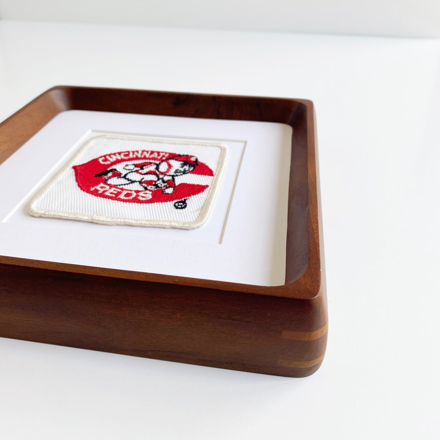 framed cincinnati reds square vintage patch