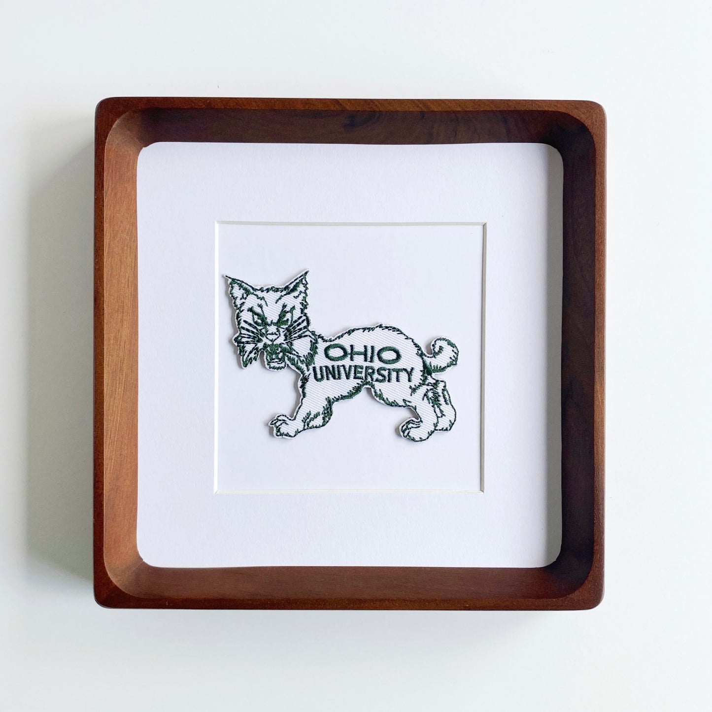 framed ohio bobcat vintage patch style two
