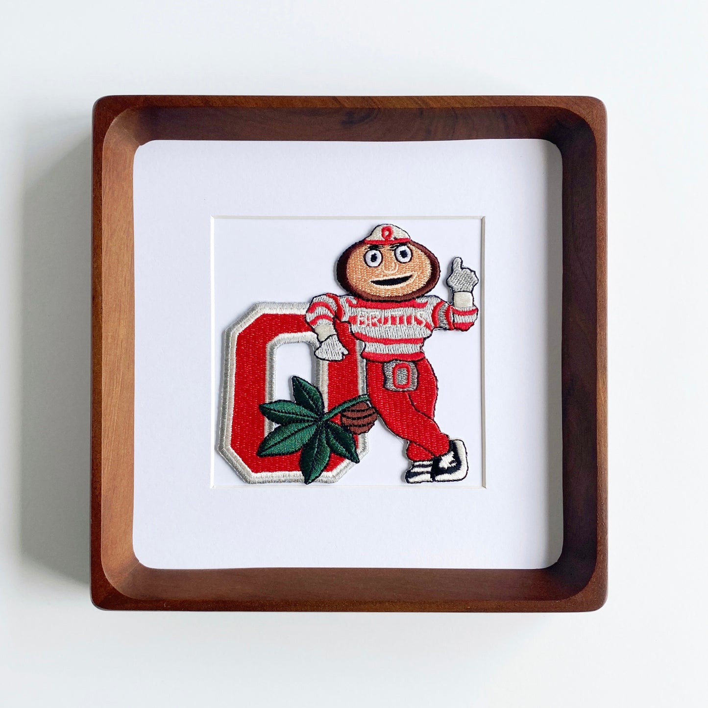 framed ohio state buckeyes brutus vintage patch