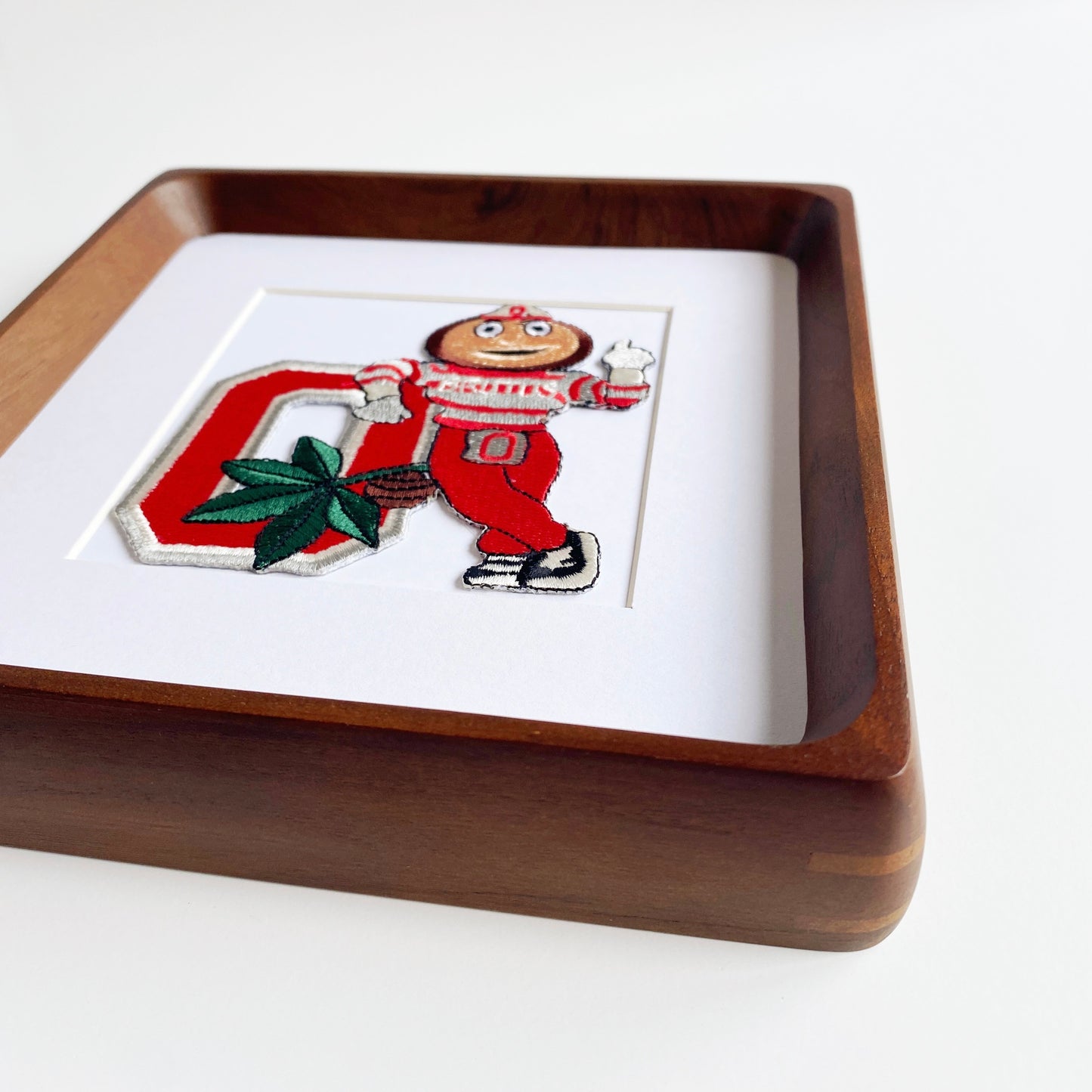 framed ohio state buckeyes brutus vintage patch