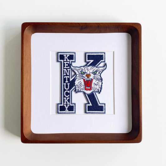framed university of kentucky vintage patch style three