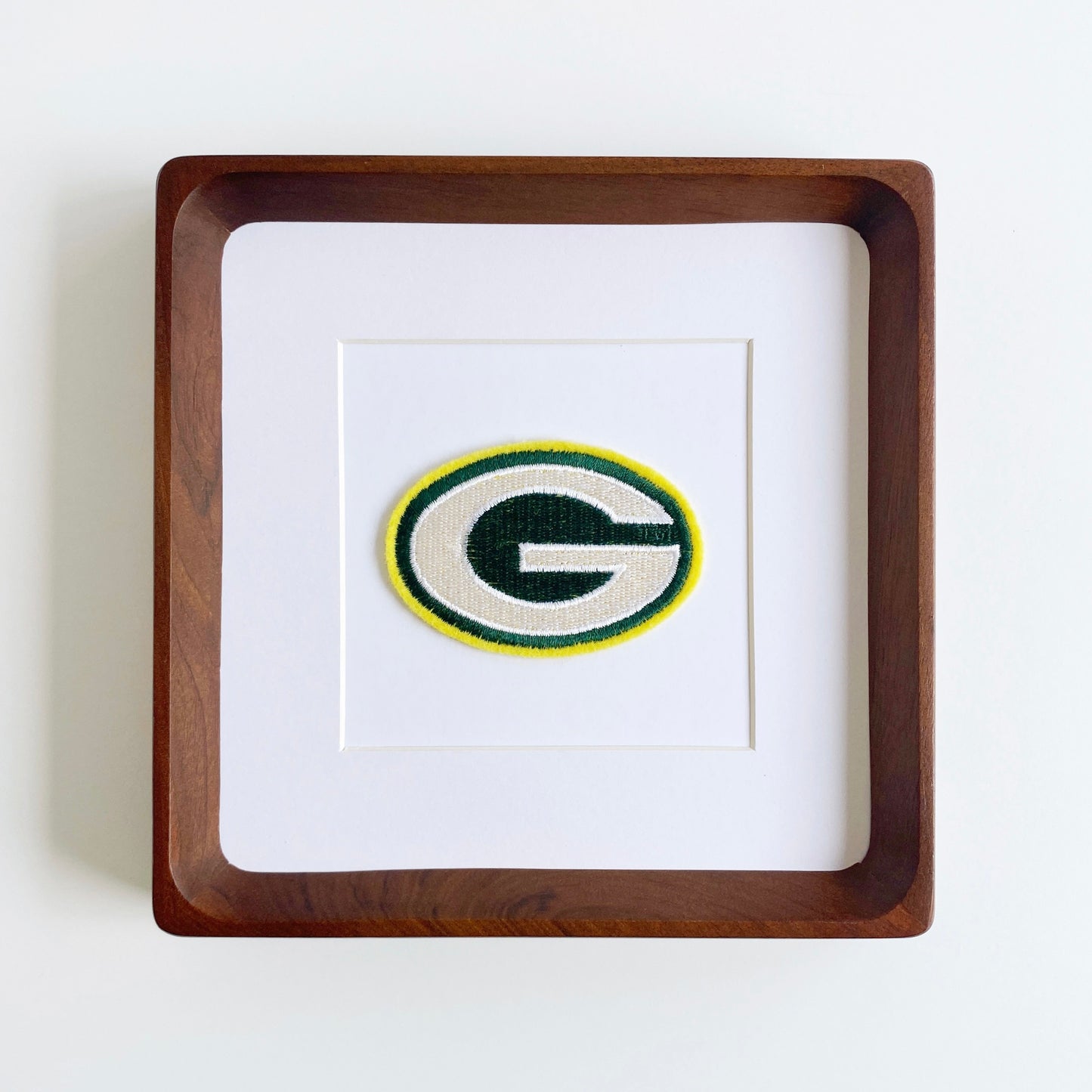 framed greenbay packers vintage patch