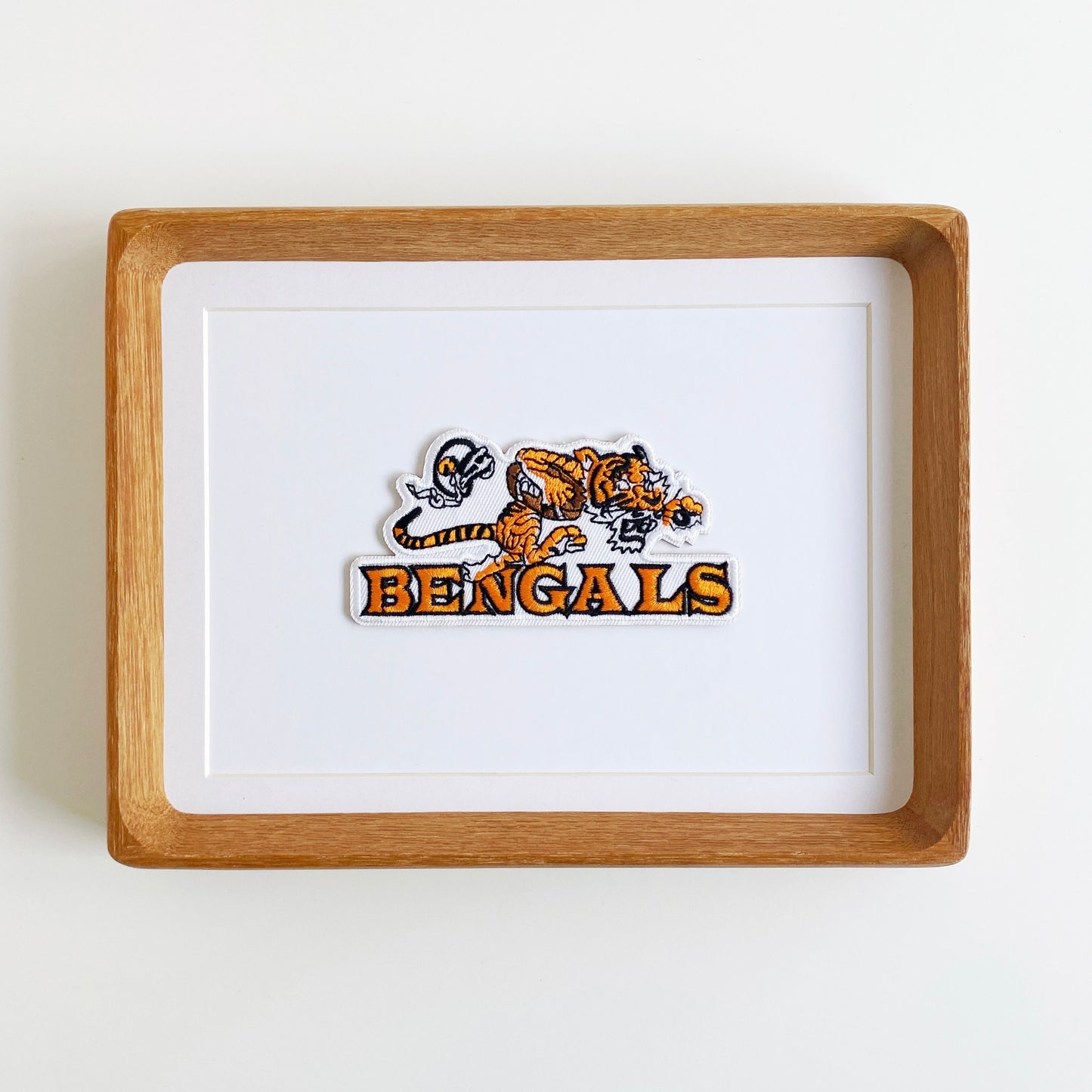 framed cincinnati bengals vintage patch