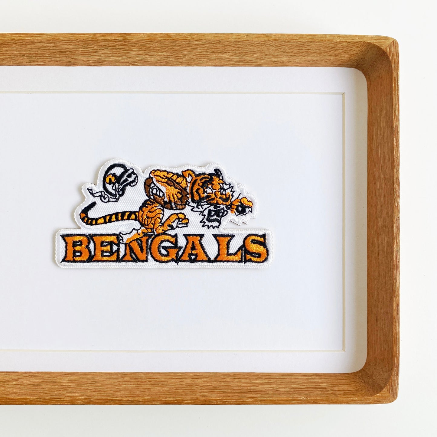 framed cincinnati bengals vintage patch