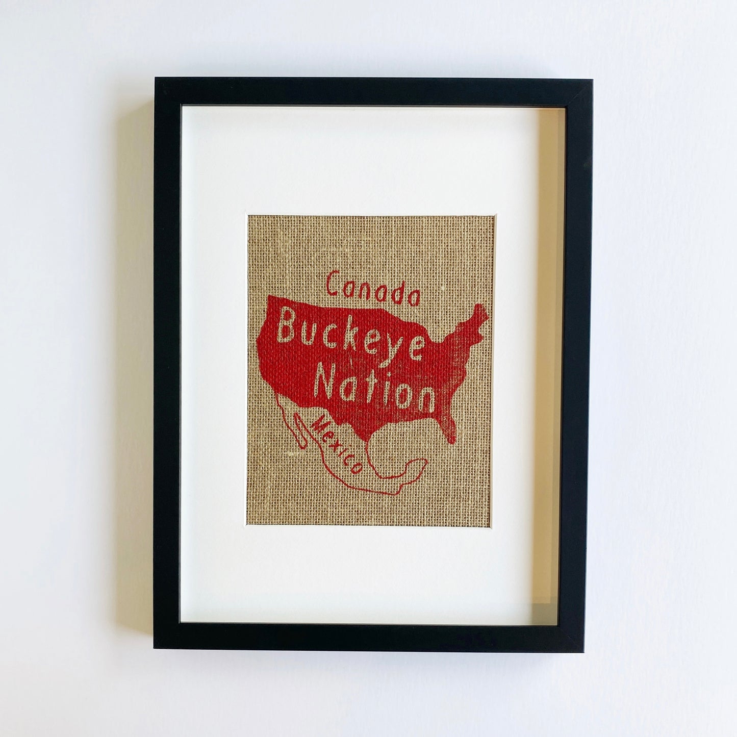 buckeye nation burlap print