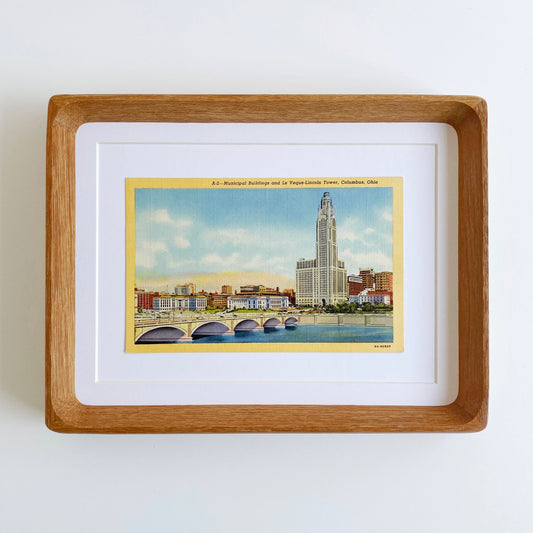 framed columbus ohio lincoln tower vintage postcard