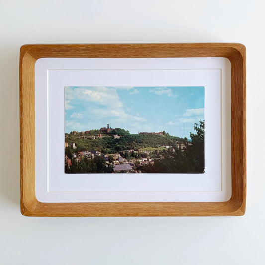 framed cincinnati ohio mt. adams vintage postcard