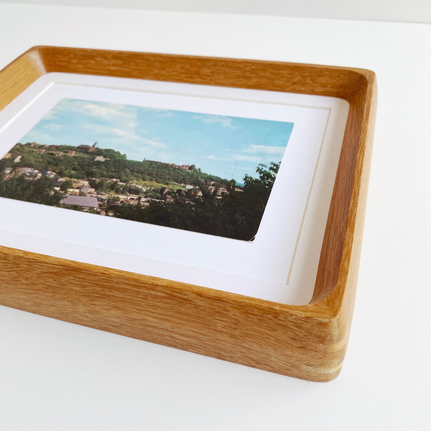 framed cincinnati ohio mt. adams vintage postcard