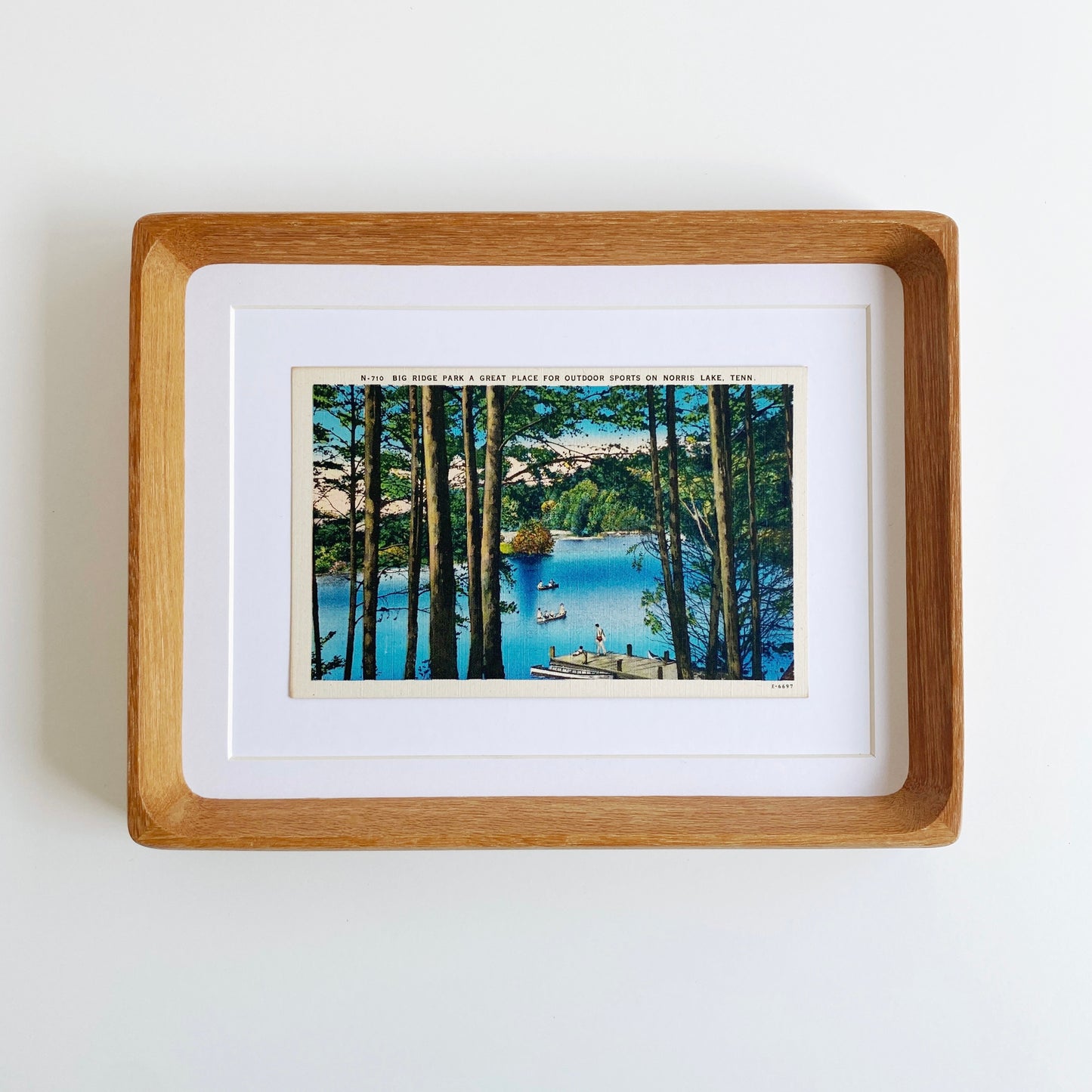 framed norris lake cove vintage postcard