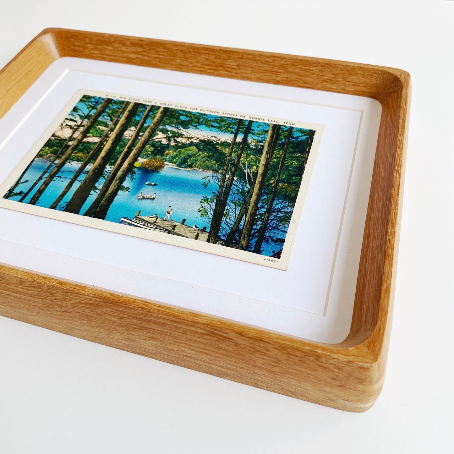 framed norris lake cove vintage postcard