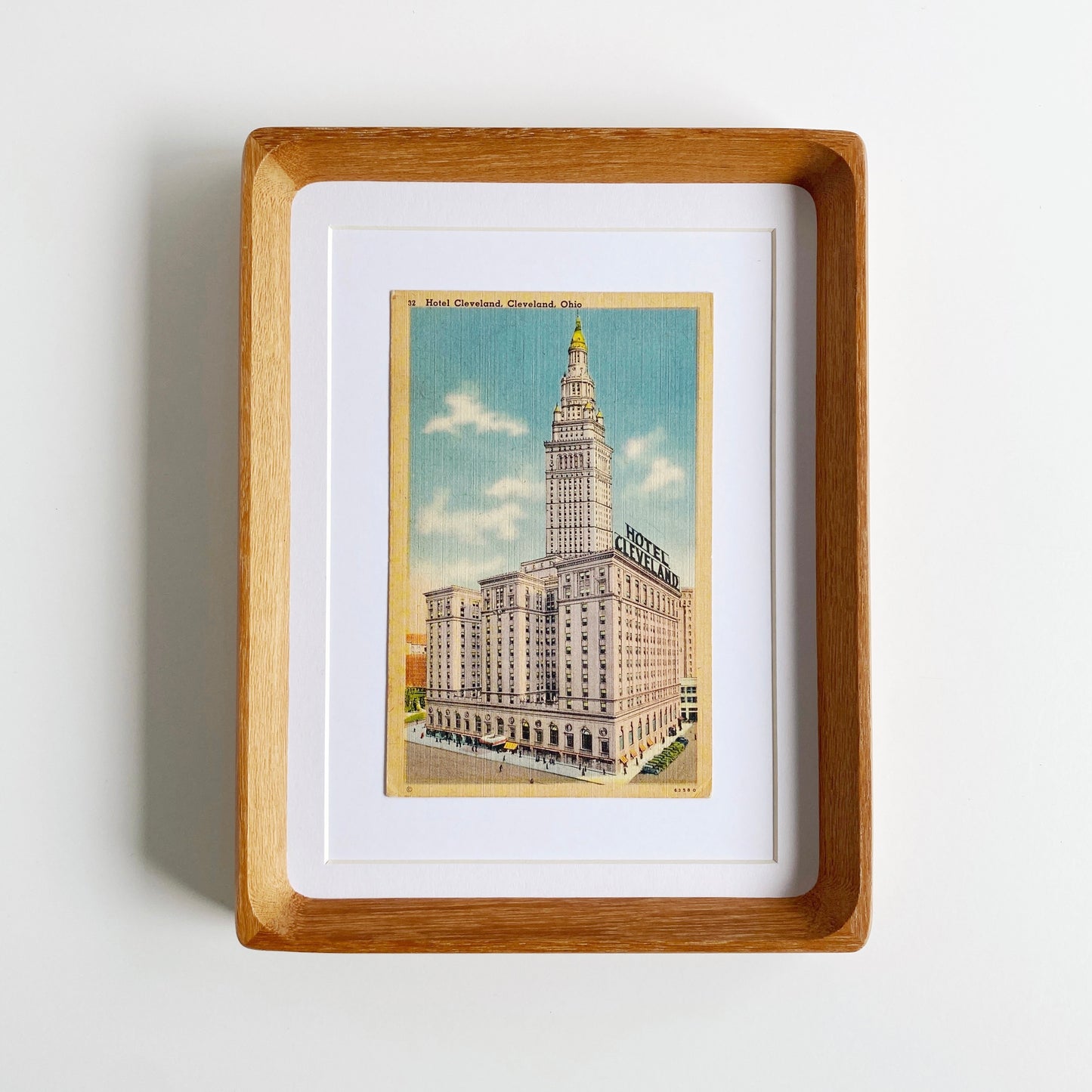 framed cleveland ohio hotel cleveland vintage postcard