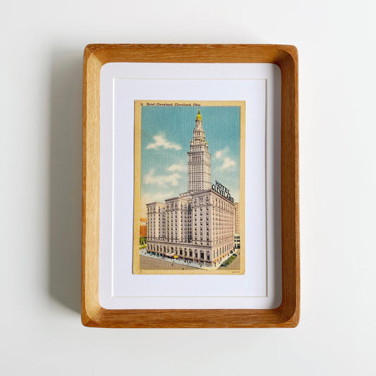 framed cleveland ohio hotel cleveland vintage postcard