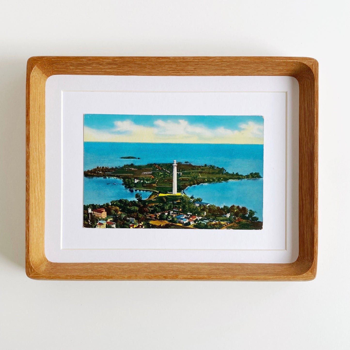 framed put in bay vintage postcard