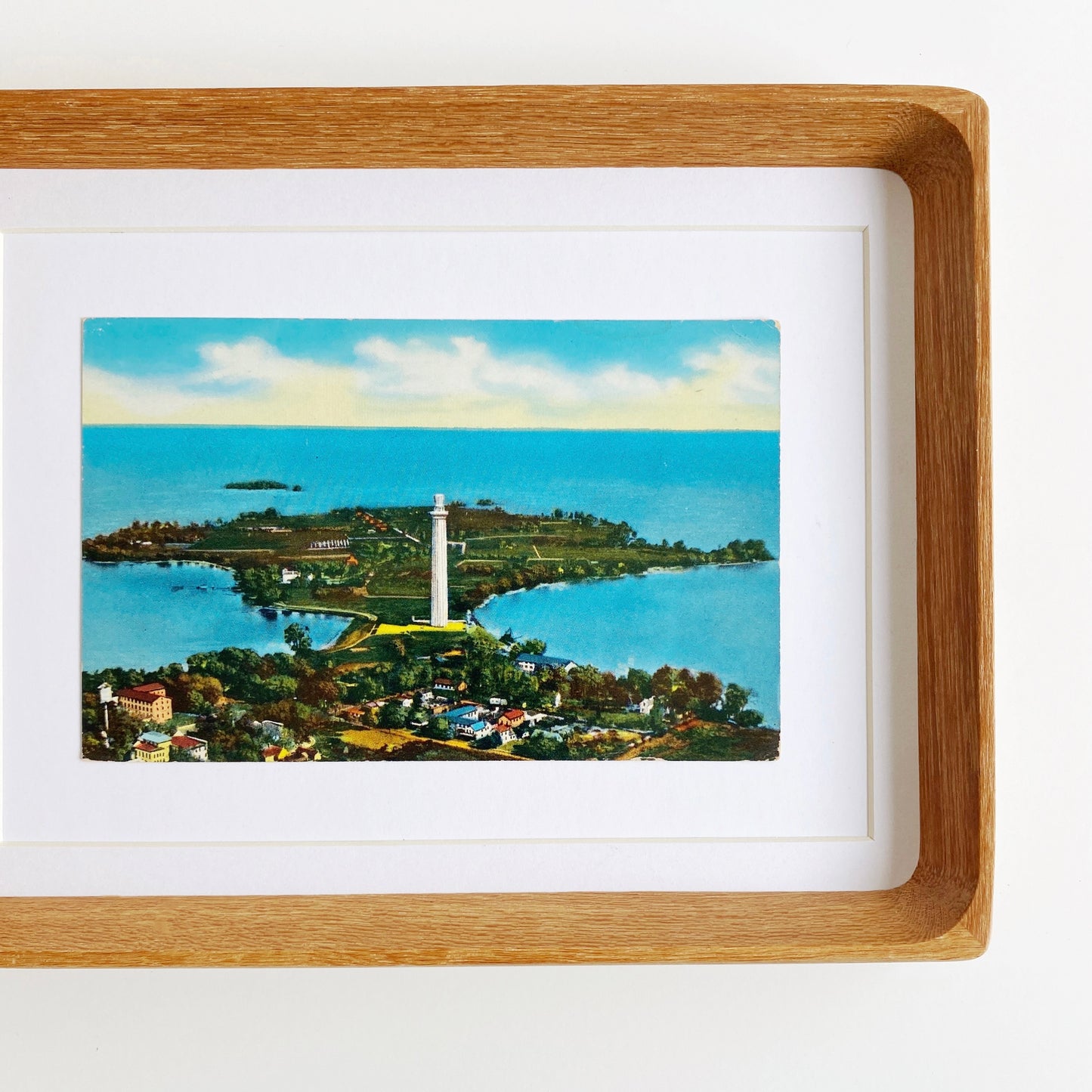 framed put in bay vintage postcard