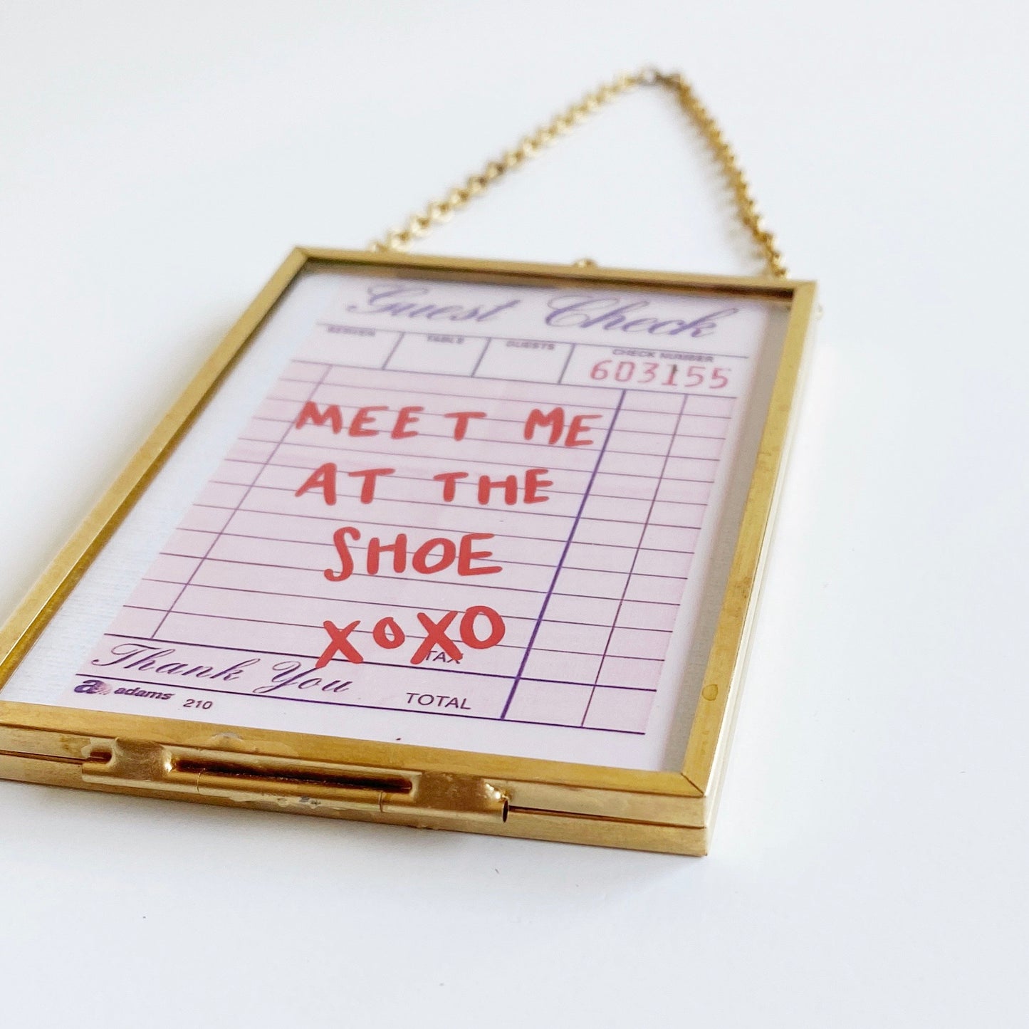 meet me at the shoe framed mini print