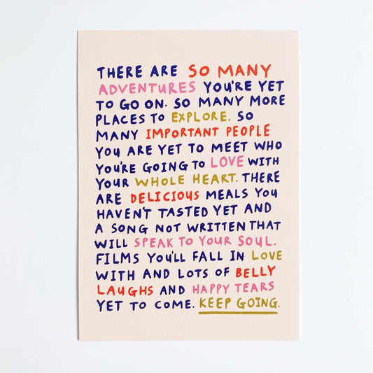 there are so many adventures fine art print