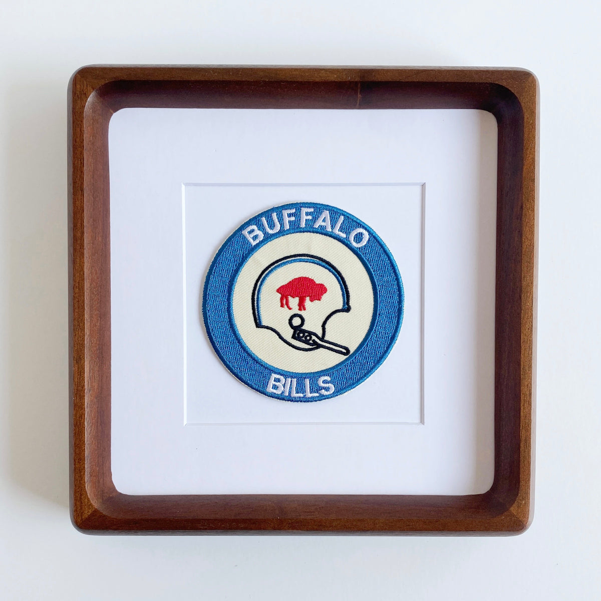 framed buffalo bills vintage patch