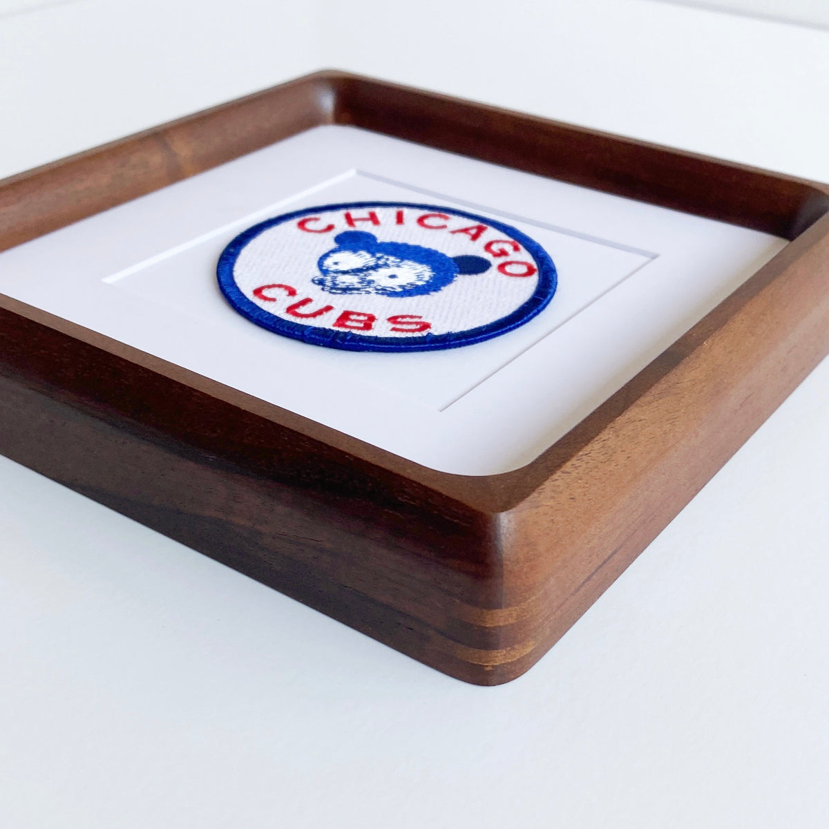 framed chicago cubs circle vintage patch
