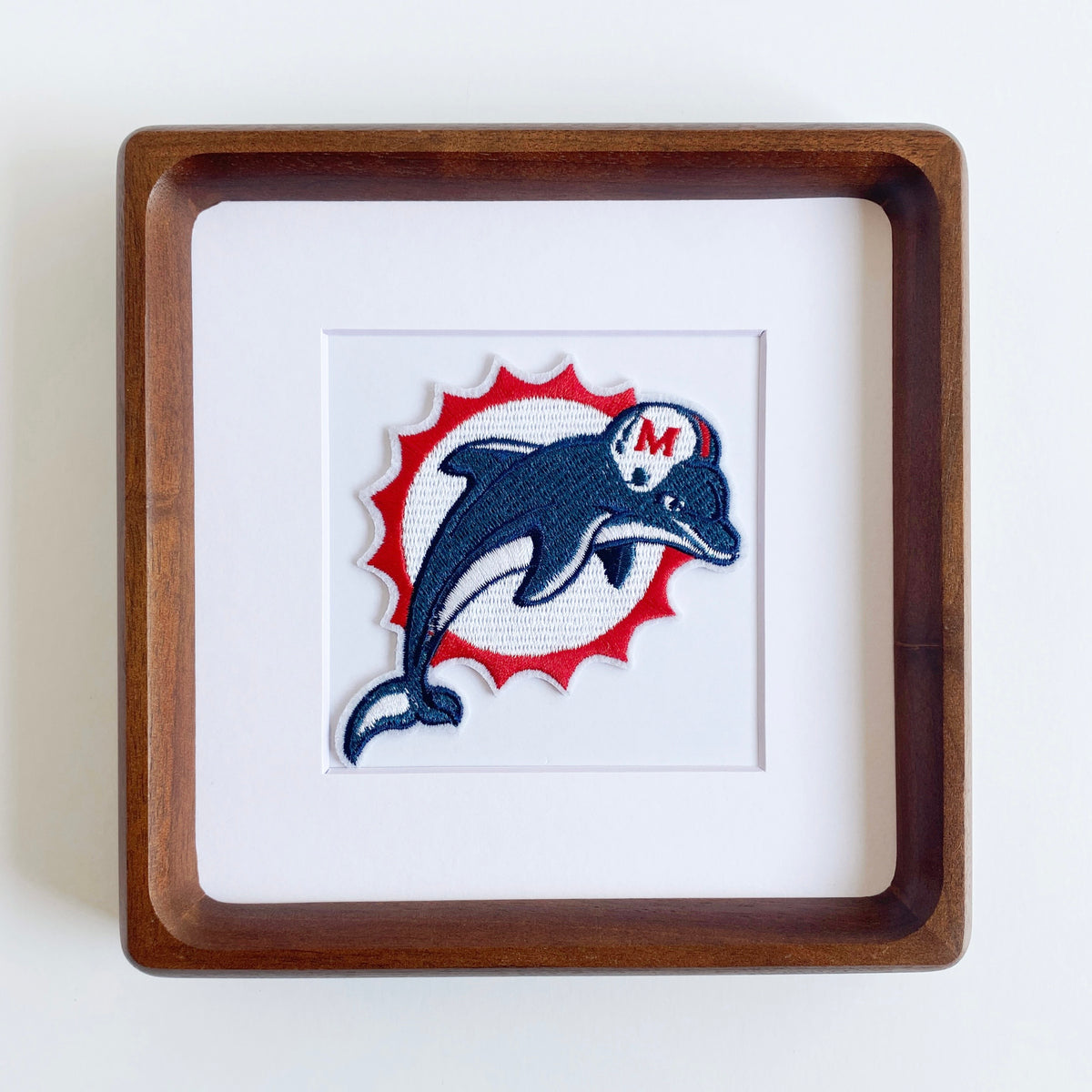 framed miami dolphins vintage patch