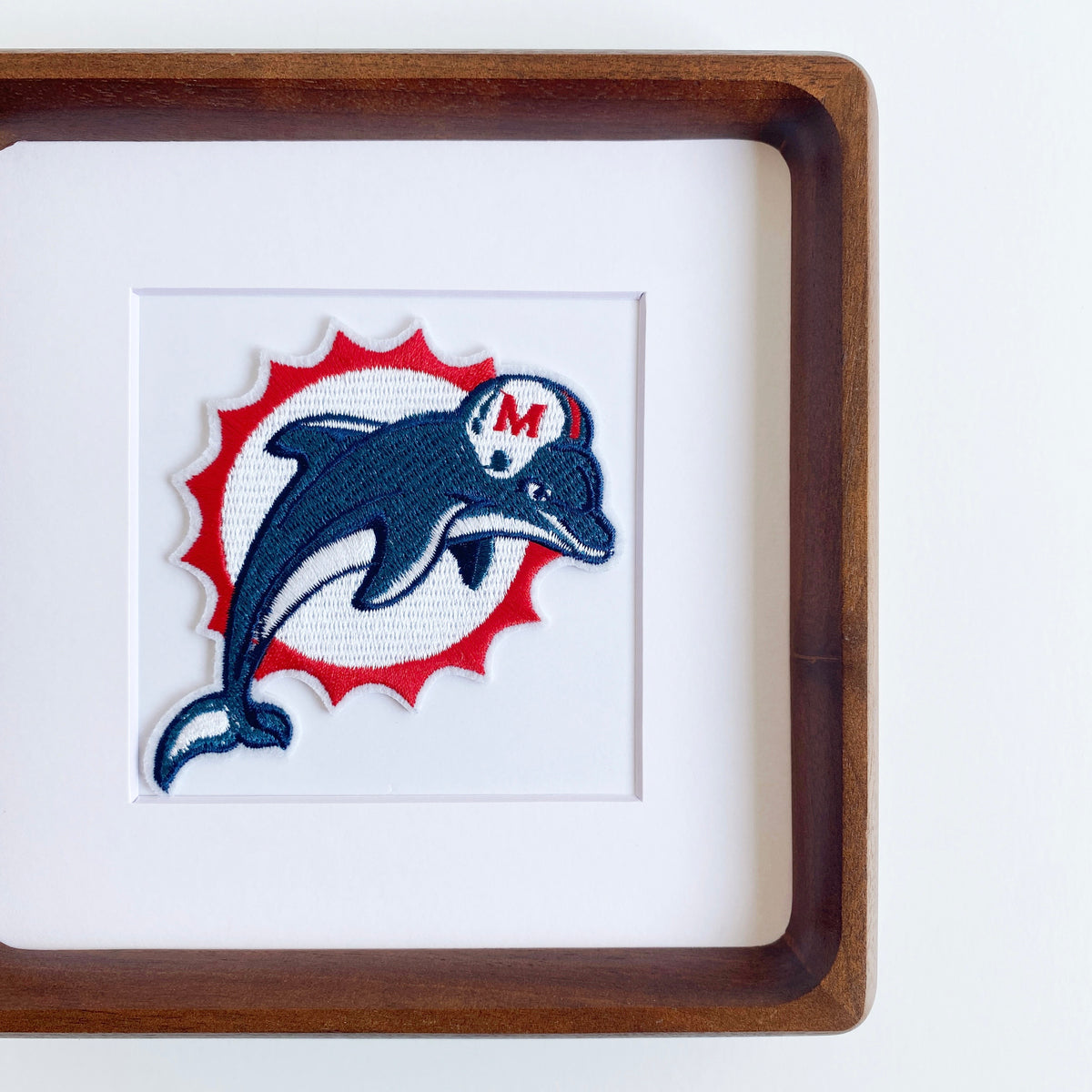 framed miami dolphins vintage patch