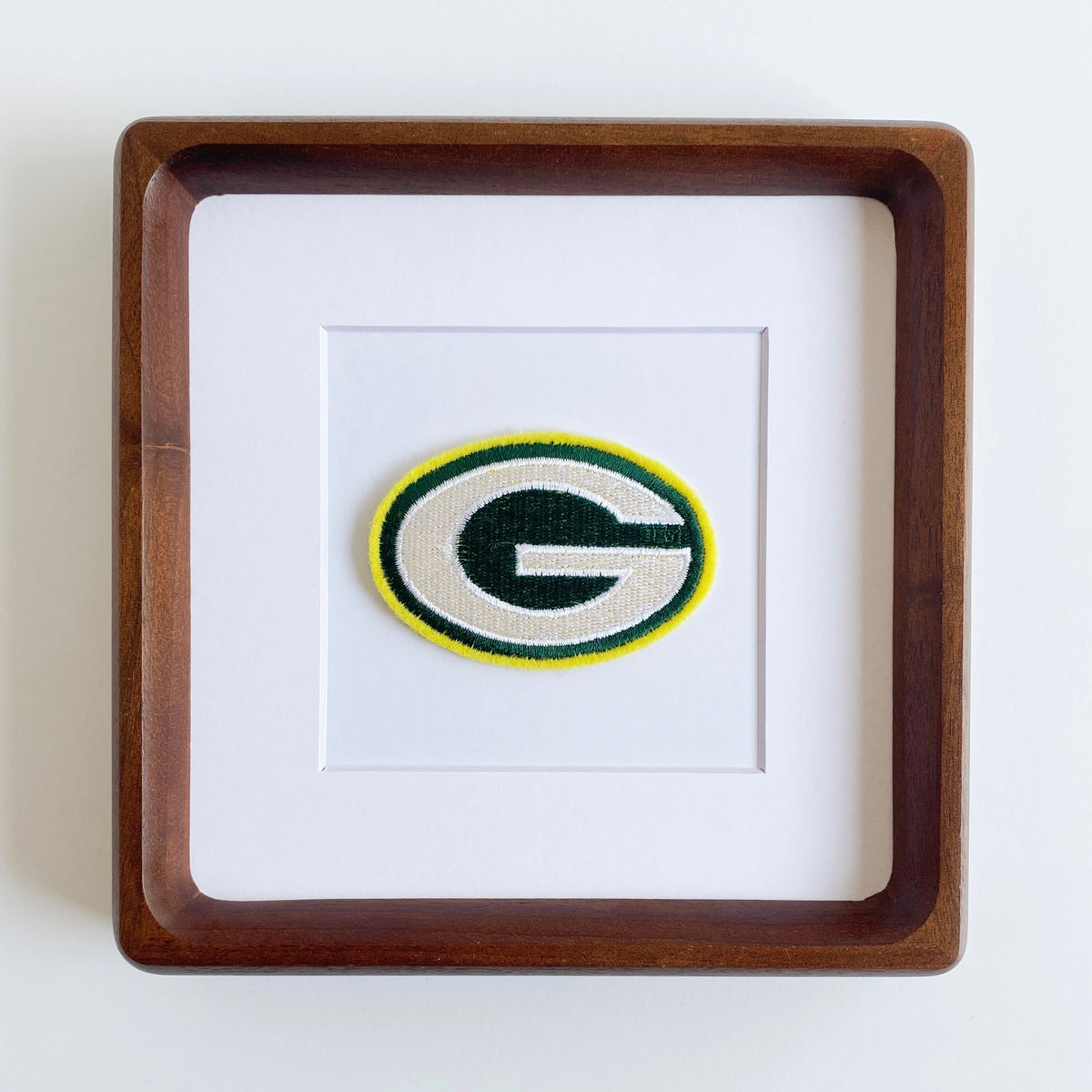 framed greenbay packers vintage patch