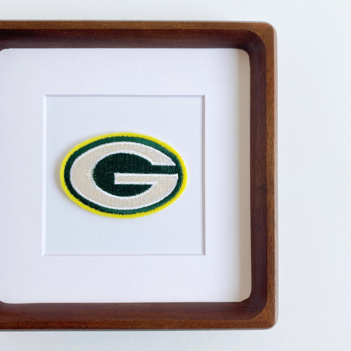 framed greenbay packers vintage patch