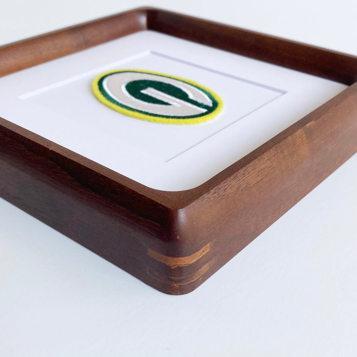framed greenbay packers vintage patch