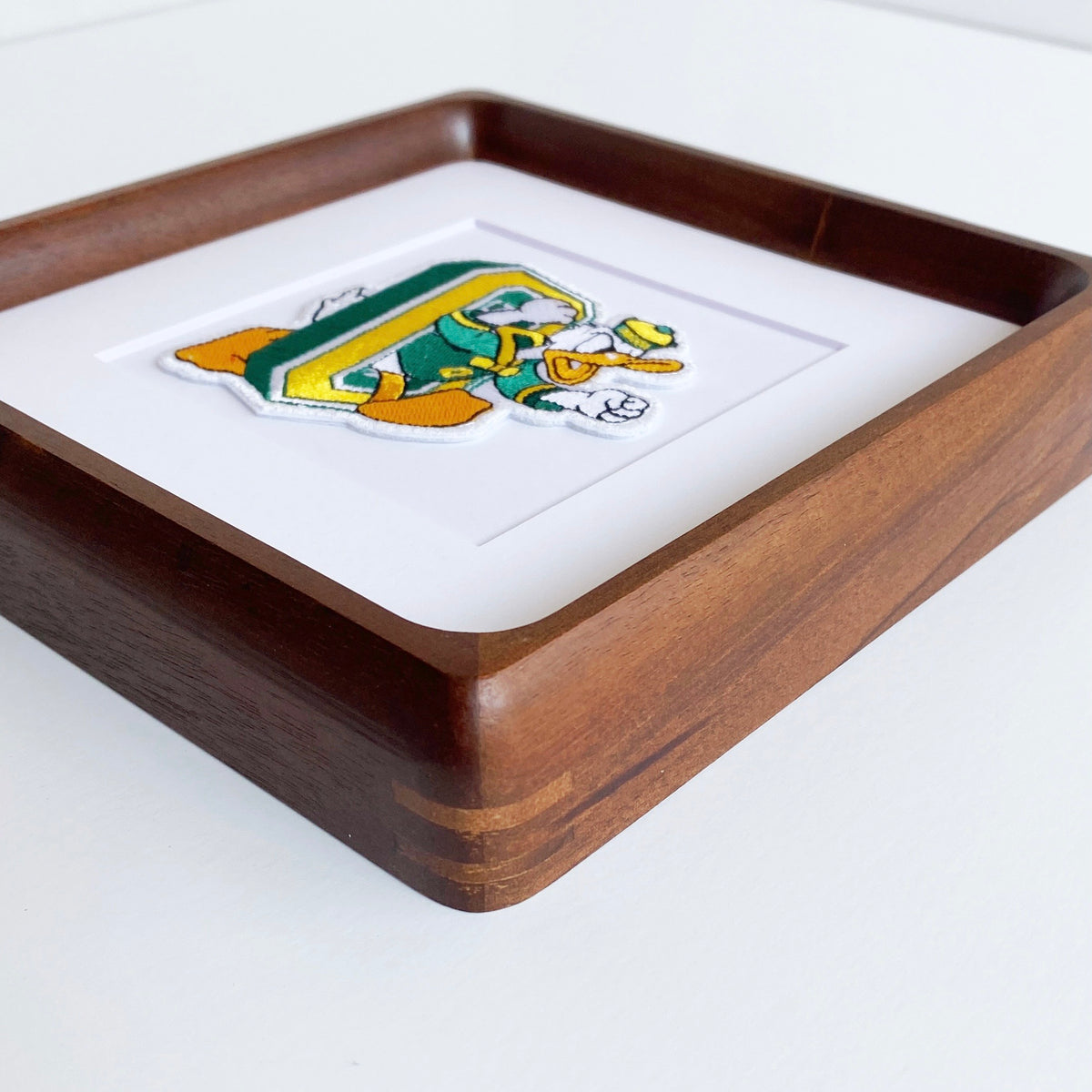 framed university of oregon ducks vintage patch