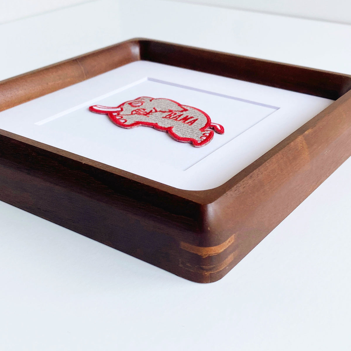 framed university of alabama elephant vintage patch